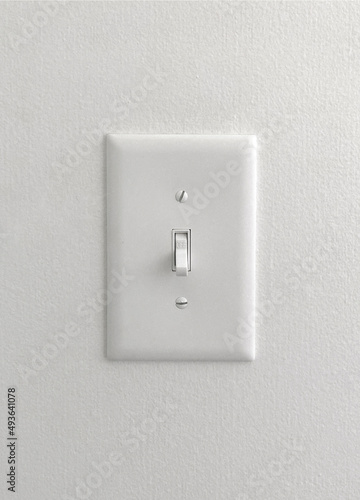 Canvas-taulu white light switch on painted wallpaper wall