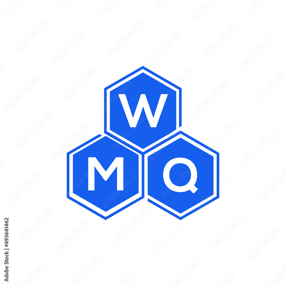 WMQ letter logo design on White background. WMQ creative initials letter logo concept. WMQ letter design. WMQ letter logo design on White background. WMQ creative initials letter logo concept. WMQ letter design.