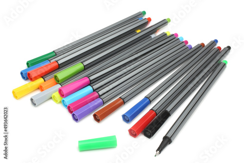 Set of multicolored fineliners