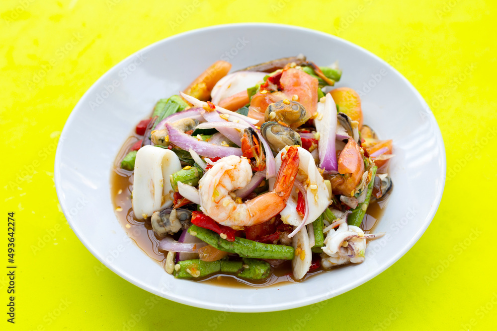 Thai spicy salad with seafood Thai spicy salad with seafood