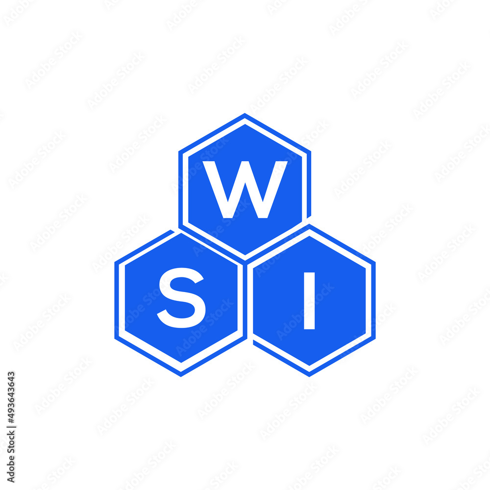 WSI letter logo design on White background. WSI creative initials letter logo concept. WSI letter design. WSI letter logo design on White background. WSI creative initials letter logo concept. WSI letter design.