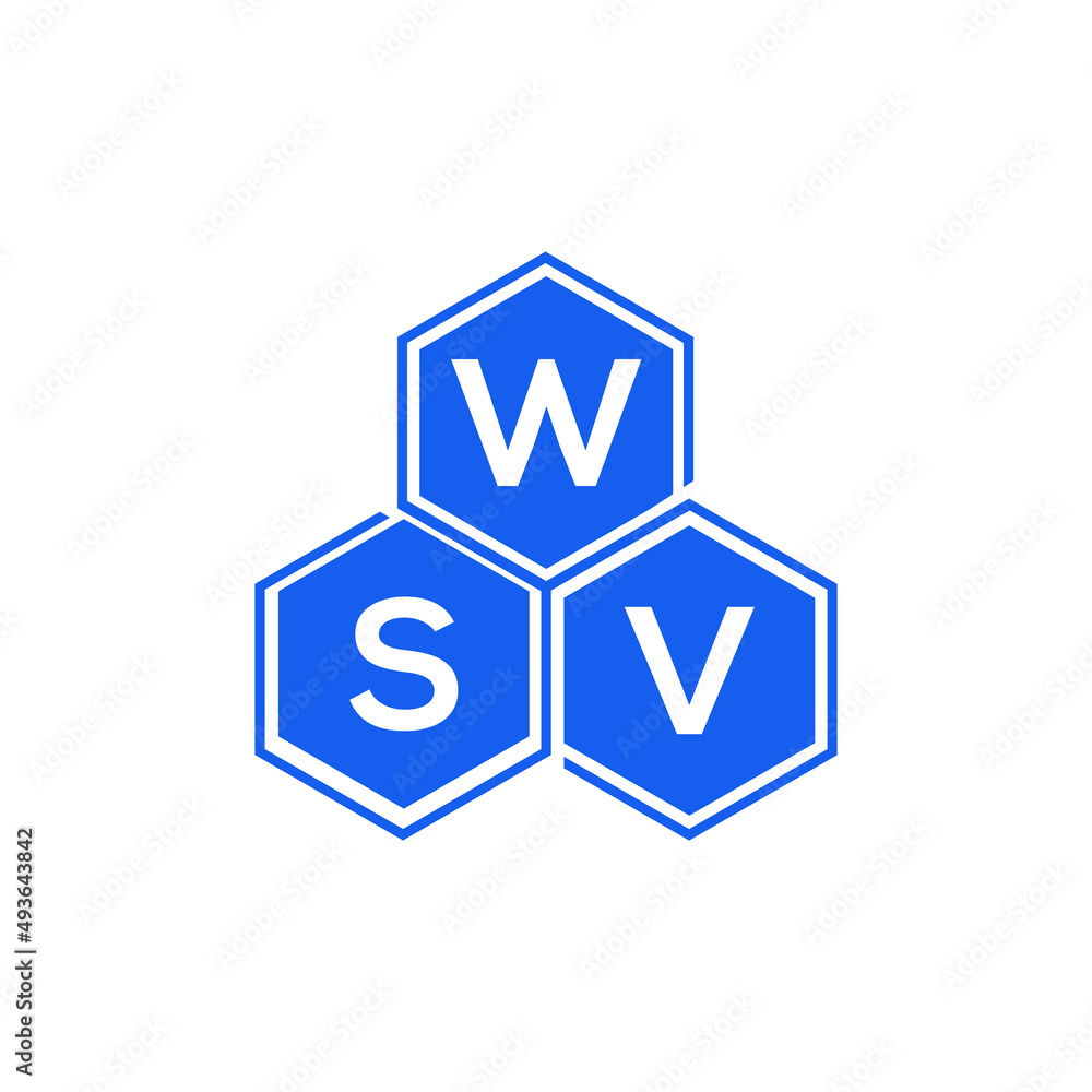 WSV letter logo design on White background. WSV creative initials letter logo concept. WSV letter design. WSV letter logo design on White background. WSV creative initials letter logo concept. WSV letter design.