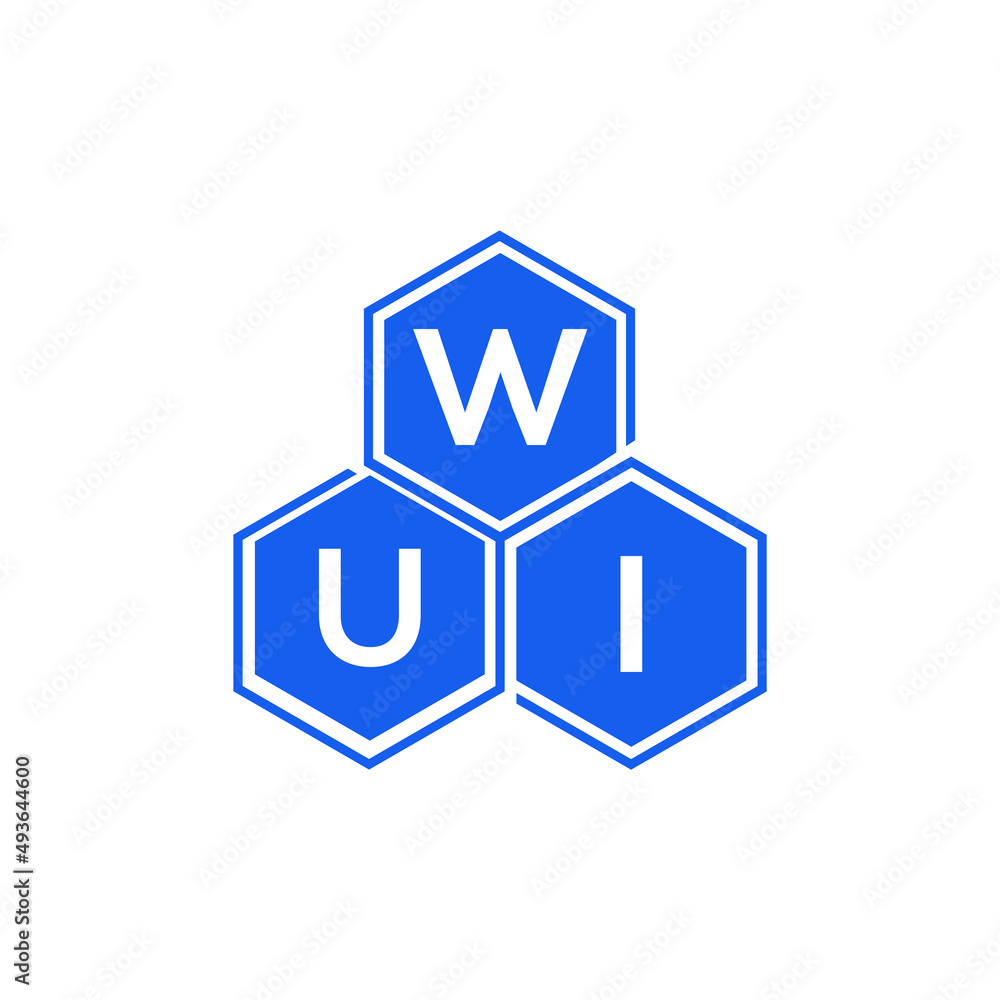 WUI letter logo design on White background. WUI creative initials letter logo concept. WUI letter design. WUI letter logo design on White background. WUI creative initials letter logo concept. WUI letter design.