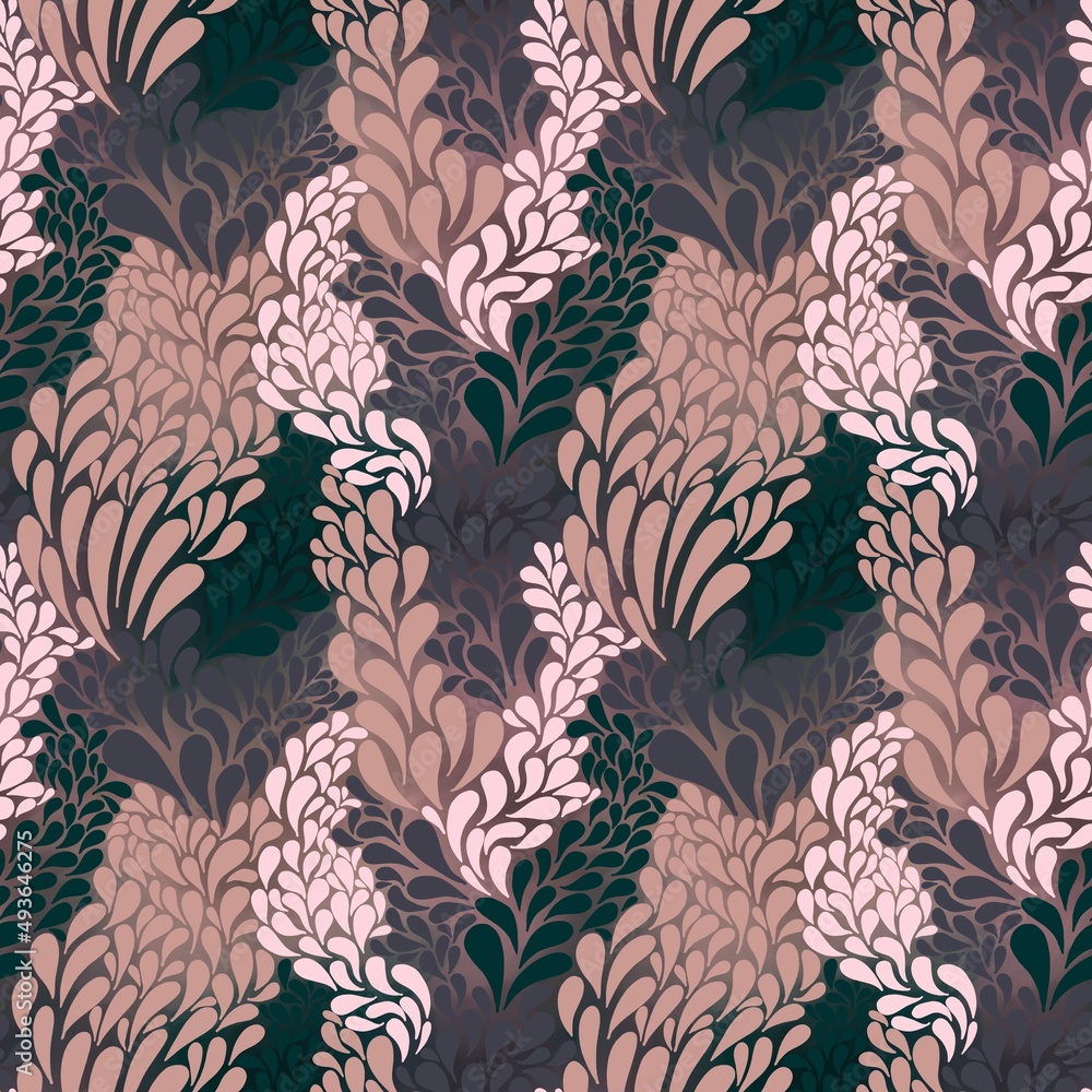 Seamless pattern with leaves for fabrics and textiles Seamless pattern with leaves for fabrics and textiles