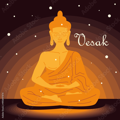 vesak buddha statue