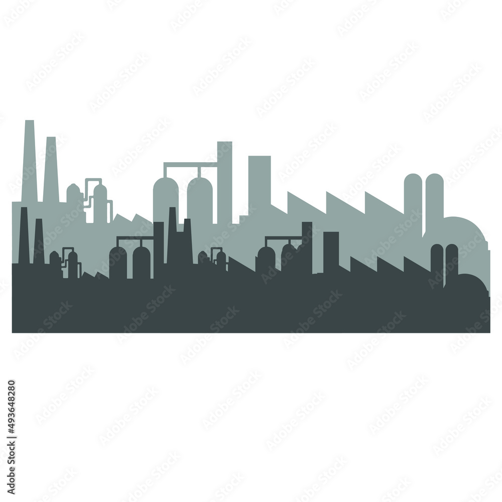 vector illustration of factory, company, production, machine, technology.