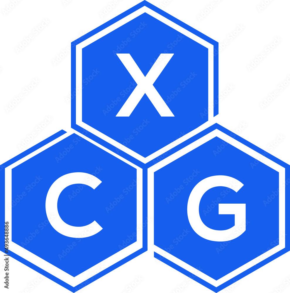 Obraz premium XCG letter logo design on White background. XCG creative initials letter logo concept. XCG letter design. 