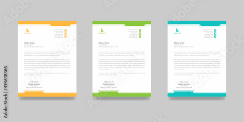 Creative business style letterhead template design print ready editable template Illustration vector
