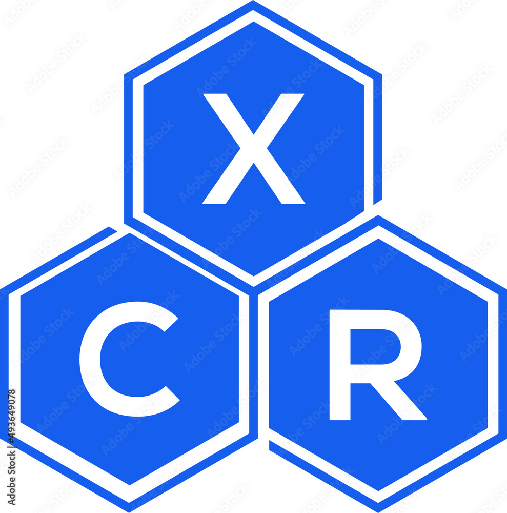 Obraz premium XCR letter logo design on White background. XCR creative initials letter logo concept. XCR letter design. 