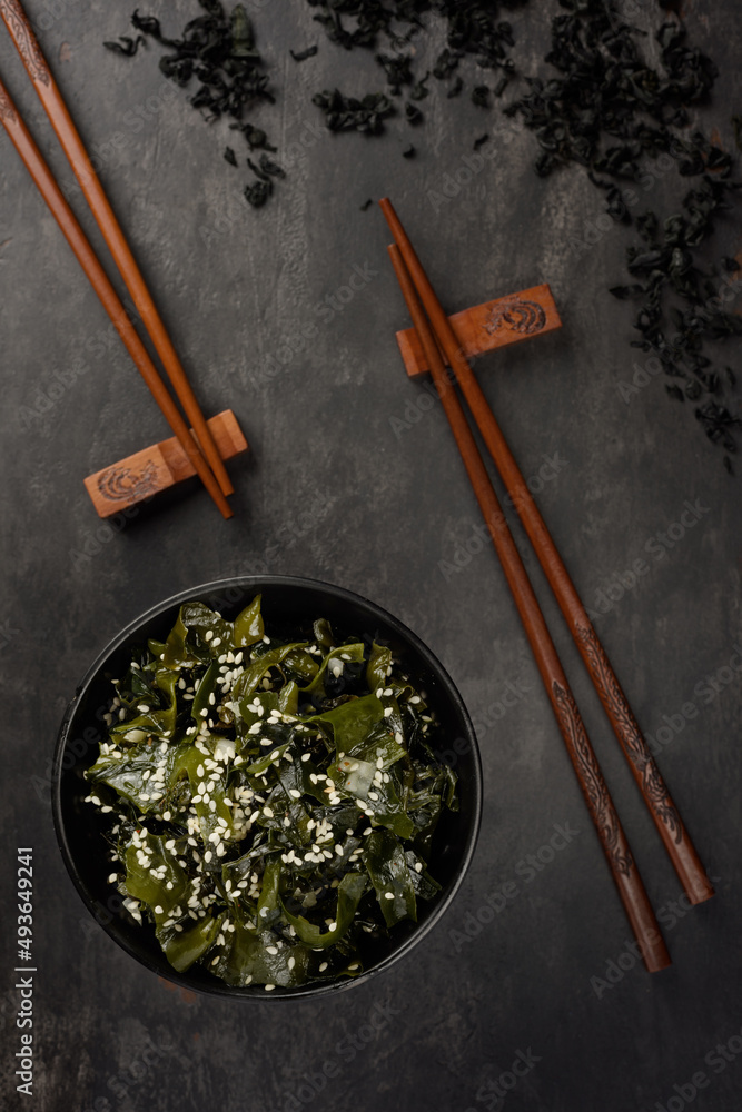 Wakame seaweed salad. Wakame seaweed salad.