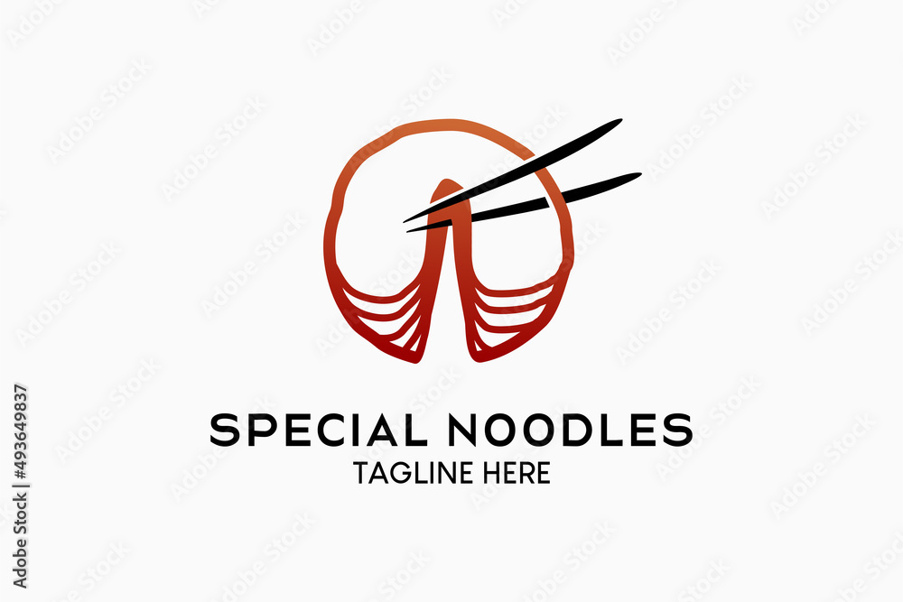 Noodle logo design with a creative and simple hand-drawn concept. Modern vector illustration Noodle logo design with a creative and simple hand-drawn concept. Modern vector illustration