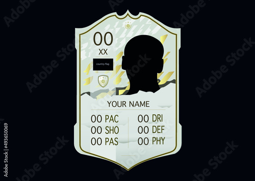 Fifa football icon player card ready to edit, Nizwa, Oman, March 19 2022