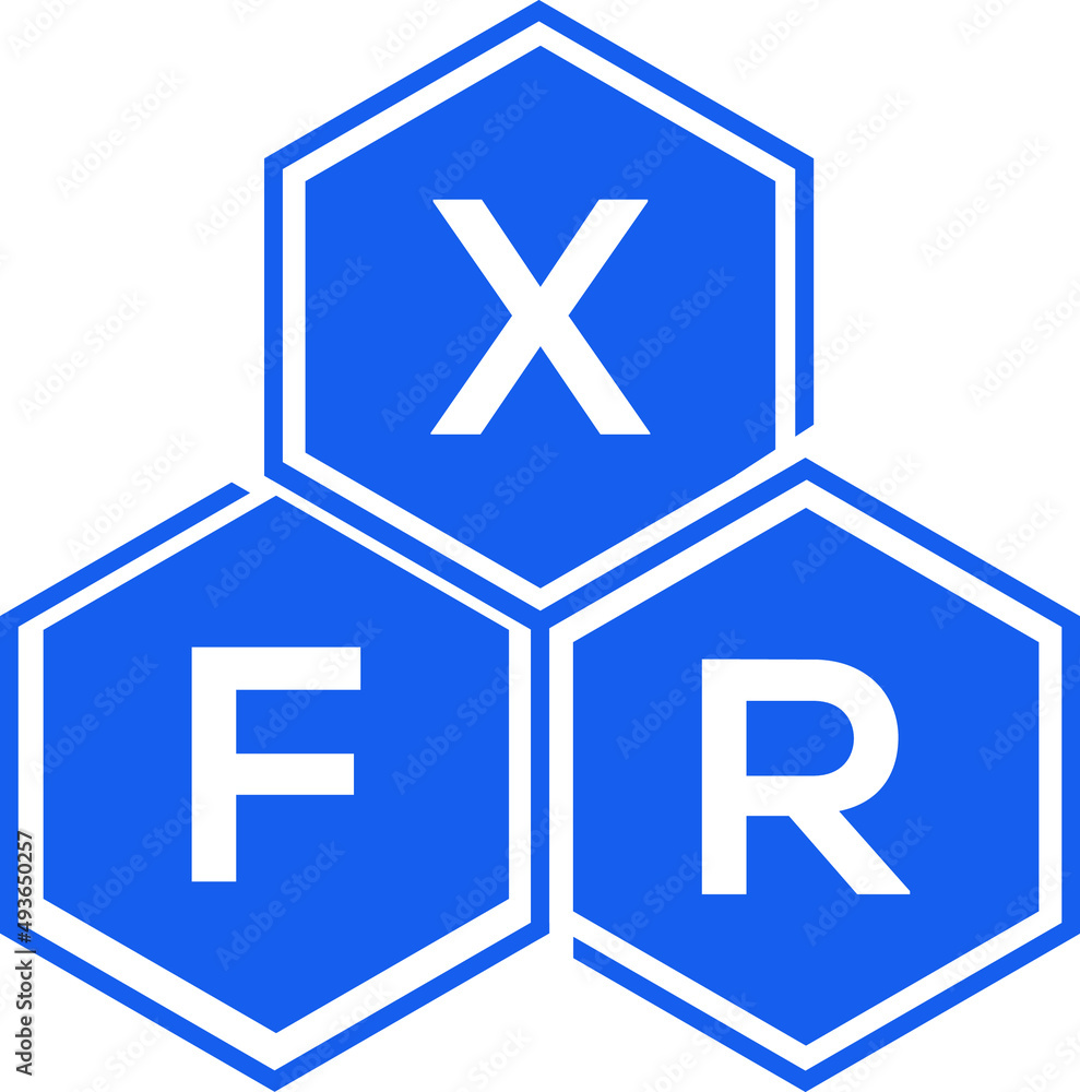 Obraz premium XFR letter logo design on White background. XFR creative initials letter logo concept. XFR letter design. 