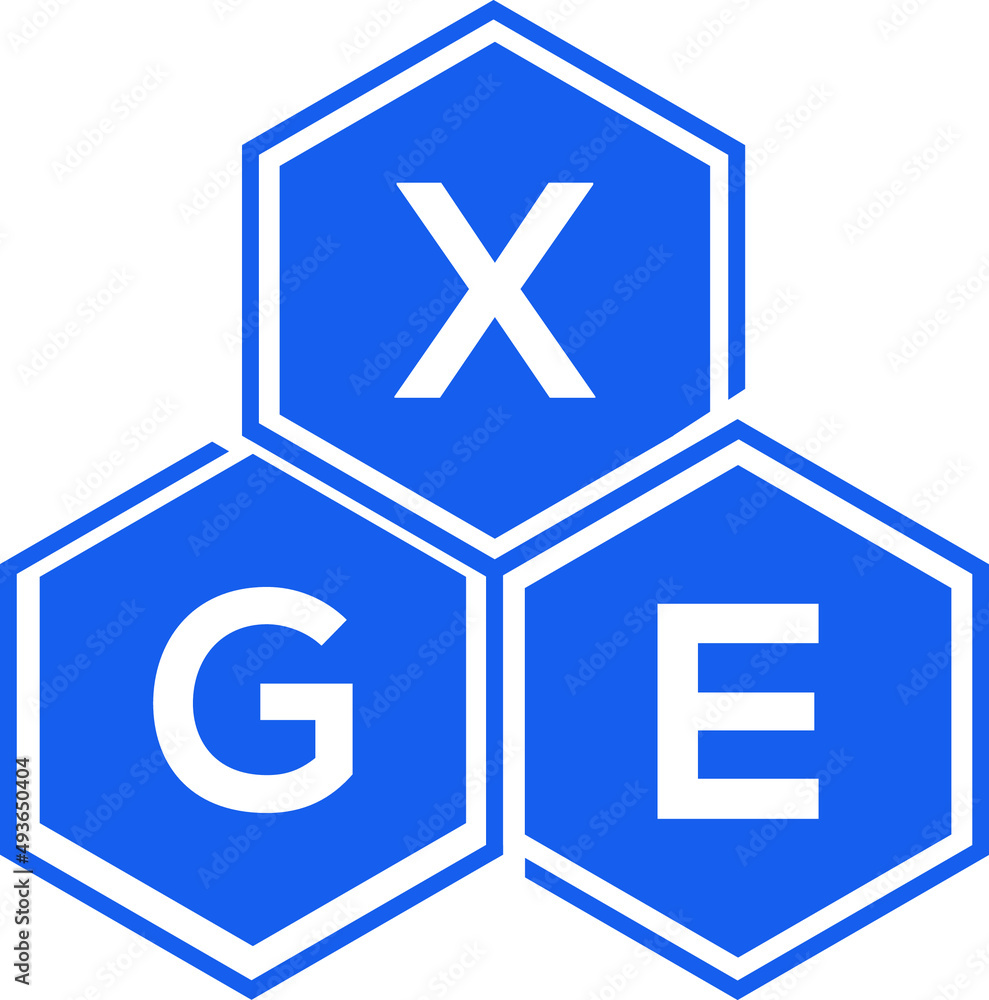 Obraz premium XGE letter logo design on White background. XGE creative initials letter logo concept. XGE letter design. 