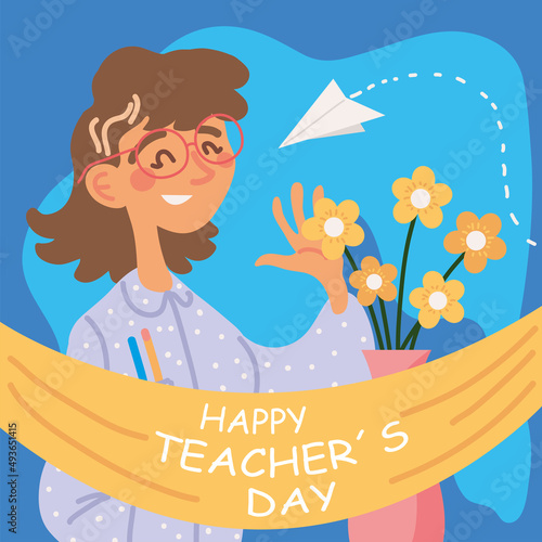 happy teachers day banner