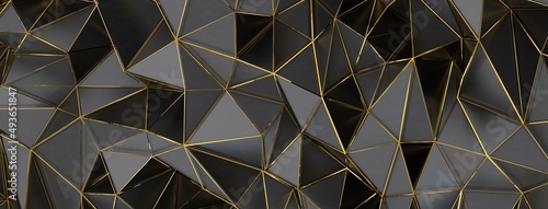 Abstract black wave paper c...