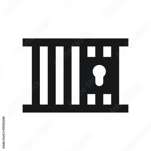Vector illustration of crime, justice, punishment, theft icon set.