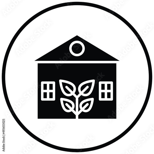 Eco House Icon Style