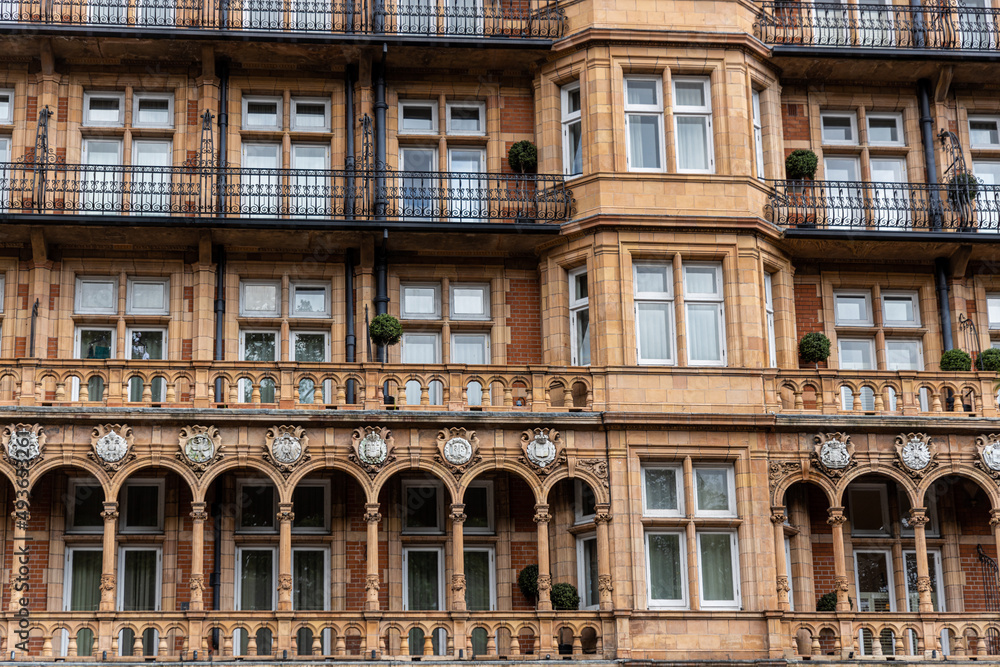 Window frame patterns of buildings in London Window frame patterns of buildings in London