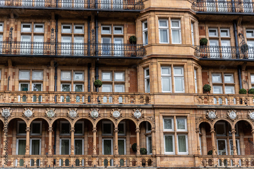 Window frame patterns of buildings in London