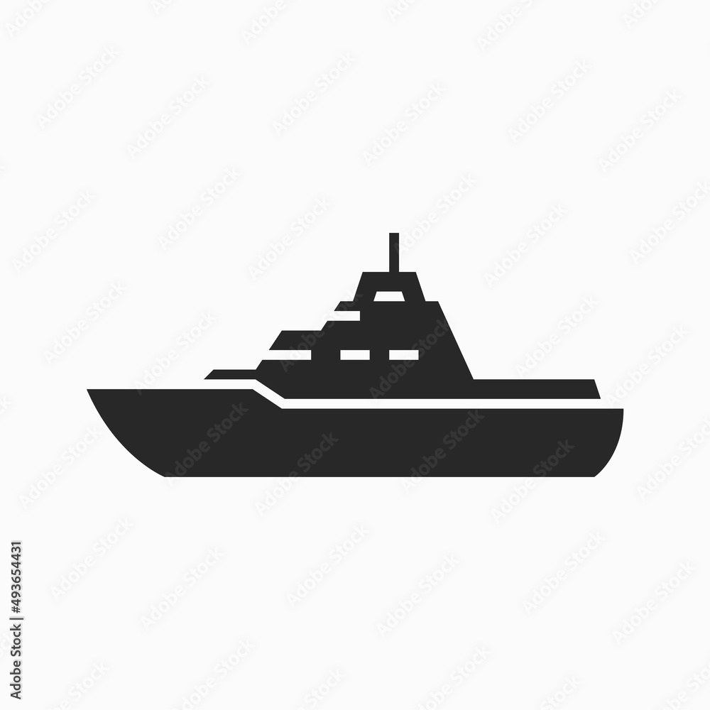 warship icon. navy ship and military symbol. isolated vector image warship icon. navy ship and military symbol. isolated vector image