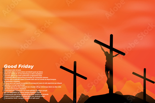 vector ilustation of good friday, good for good friday background content, greeting card of good friday etc.