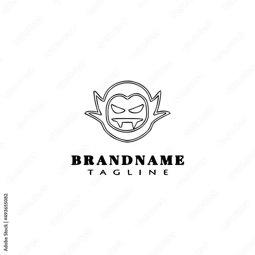 dracula logo cartoon template icon design black isolated vector illustration dracula logo cartoon template icon design black isolated vector illustration