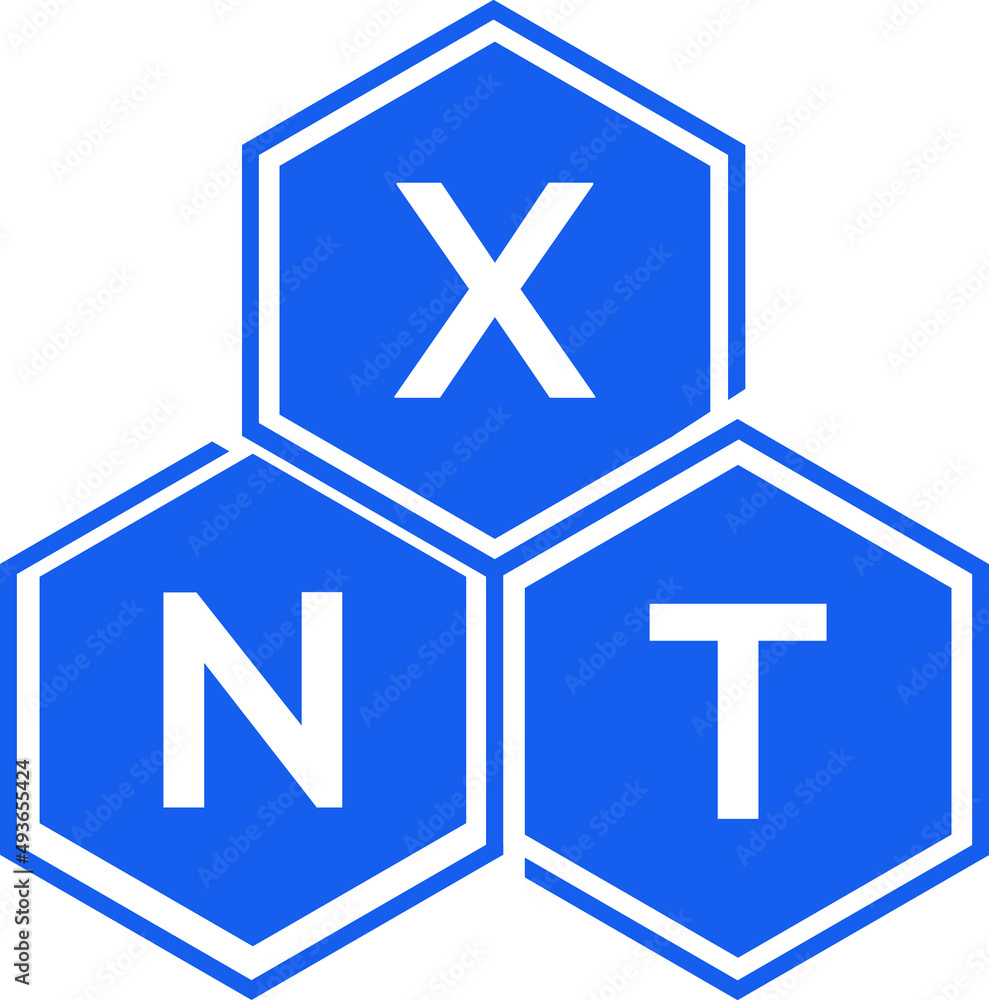 Obraz premium XNT letter logo design on White background. XNT creative initials letter logo concept. XNT letter design. 