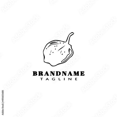 habanero chili peppers logo template icon vector illustration