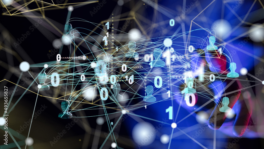 Abstract technology group and data 3d Abstract technology group and data 3d
