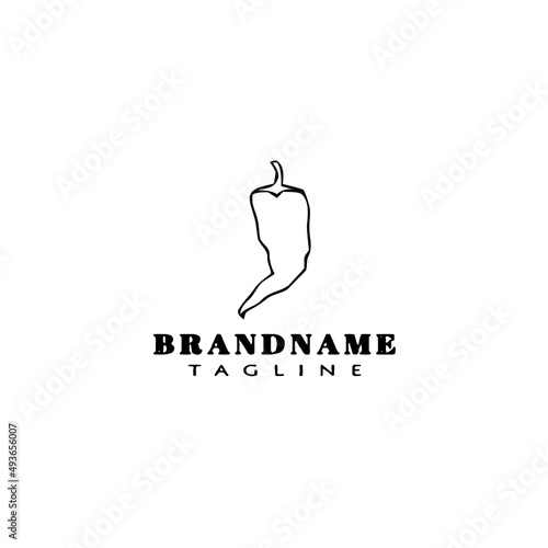 habanero chili peppers logo template icon vector illustration