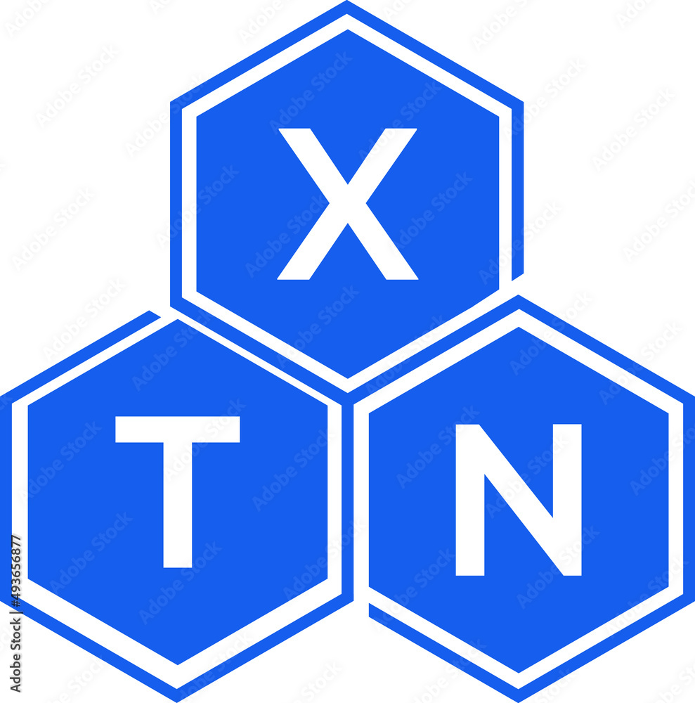 Fototapeta premium XTN letter logo design on White background. XTN creative initials letter logo concept. XTN letter design. 