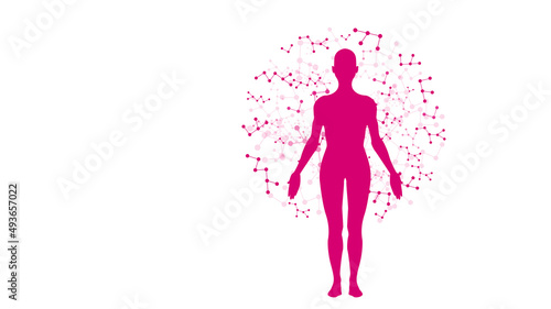 sistema immunitario, corpo umano, silhouette,