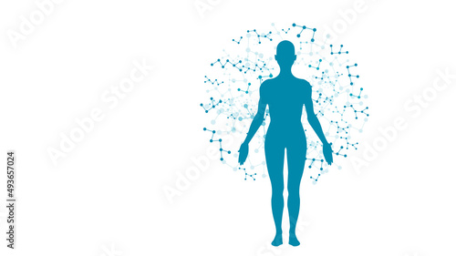sistema immunitario, corpo umano, silhouette,