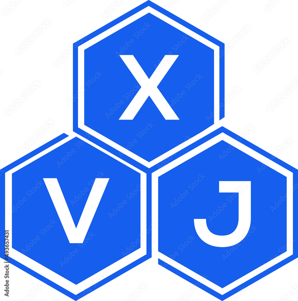 XVJ letter logo design on White background. XVJ creative initials letter logo concept. XVJ letter design. XVJ letter logo design on White background. XVJ creative initials letter logo concept. XVJ letter design.