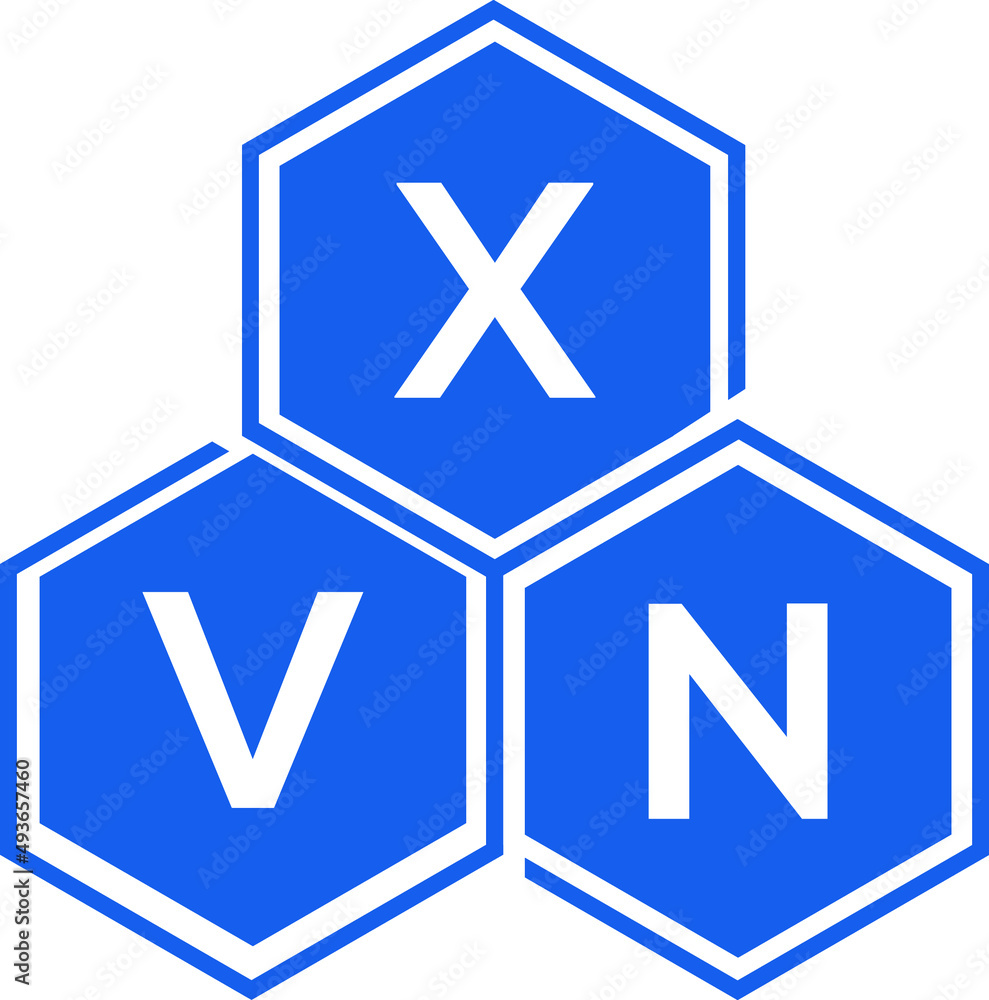 Obraz premium XVN letter logo design on White background. XVN creative initials letter logo concept. XVN letter design. 