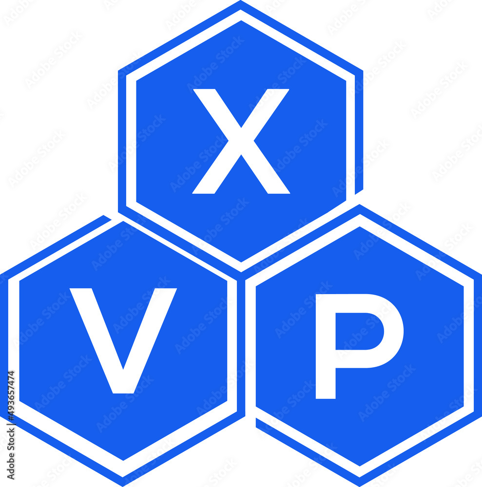 Obraz premium XVP letter logo design on White background. XVP creative initials letter logo concept. XVP letter design. 