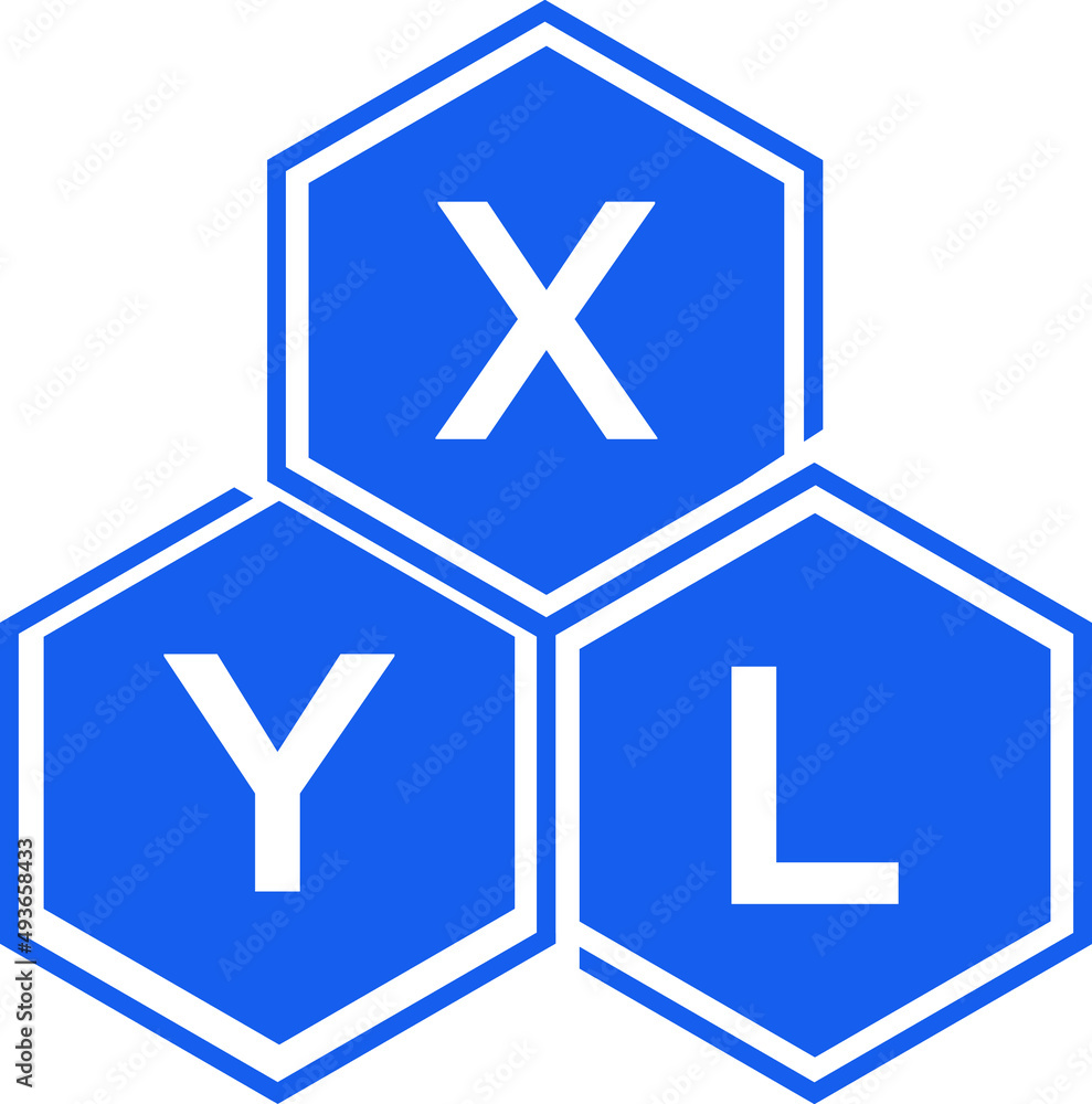 Fototapeta premium XYL letter logo design on White background. XYL creative initials letter logo concept. XYL letter design. 