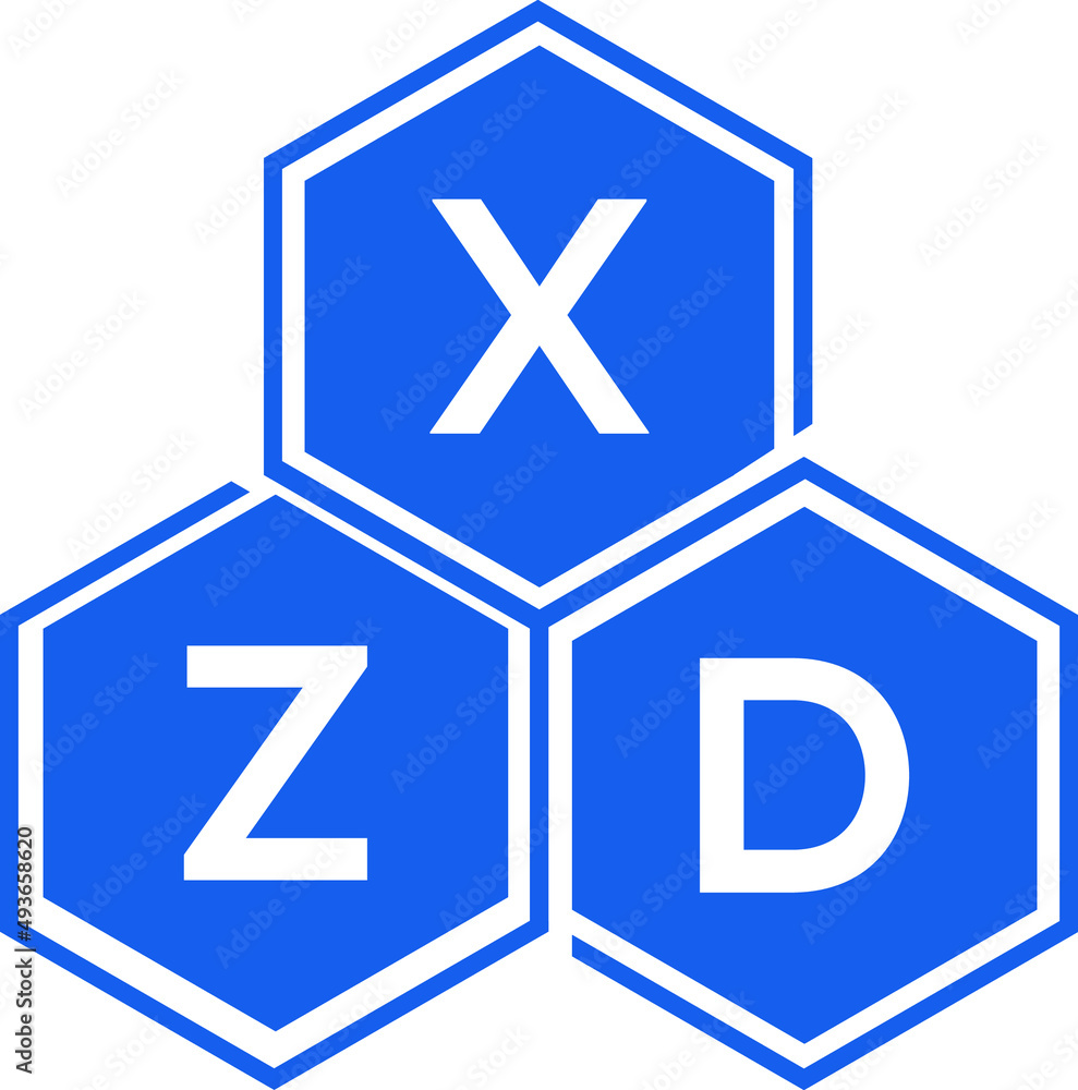Obraz premium XZD letter logo design on White background. XZD creative initials letter logo concept. XZD letter design. 