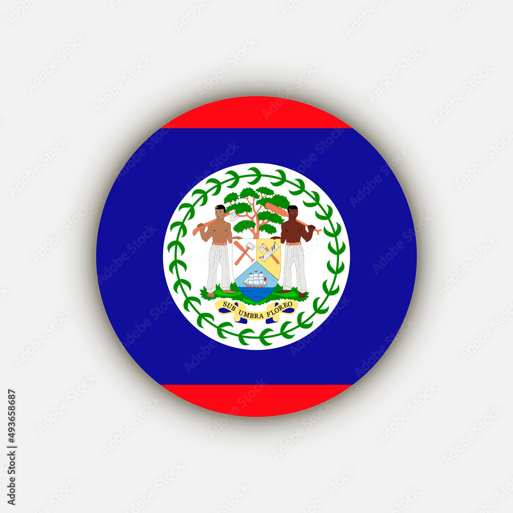 Obraz premium Country Belize. Belize flag. Vector illustration.