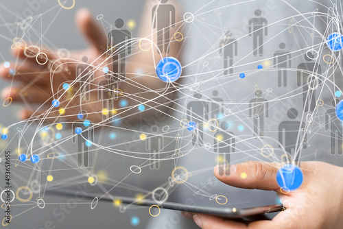 conference Digital Network and data concept 3d