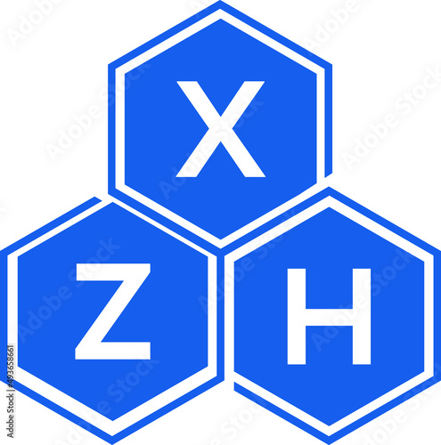 XZH letter logo design on White background. XZH creative initials letter logo concept. XZH letter design. 