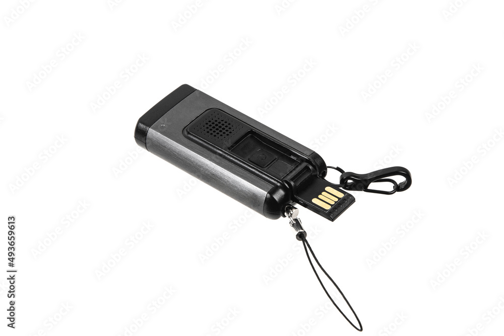 Black metal LED flashlight isolate on a white back. Pocket lamp for dark time of day or dark rooms. Black metal LED flashlight isolate on a white back. Pocket lamp for dark time of day or dark rooms.