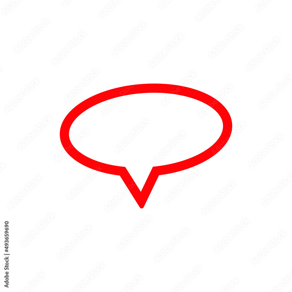 Speech bubble icon flat design illustration Speech bubble icon flat design illustration