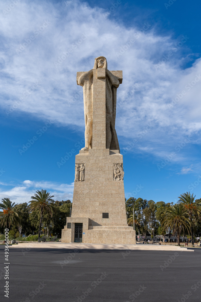 view of the Columbus Monument in Huelva