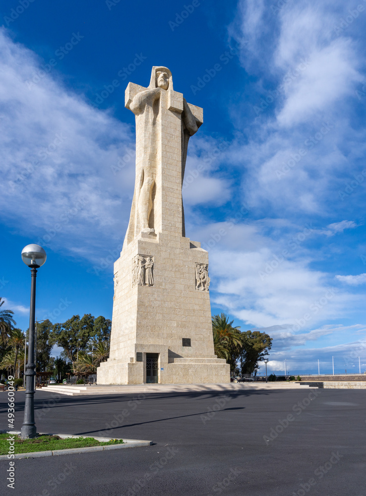 view of the Columbus Monument in Huelva
