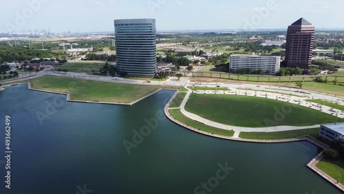 Irving, Texas, Amazing Landscape, Aerial Flying, Lake Carolyn photo