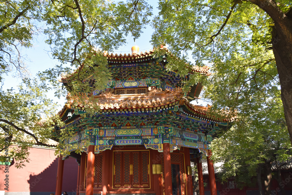 Chinese Buddhist Temple in Beijing, China. Lama Temple Chinese Buddhist Temple in Beijing, China. Lama Temple