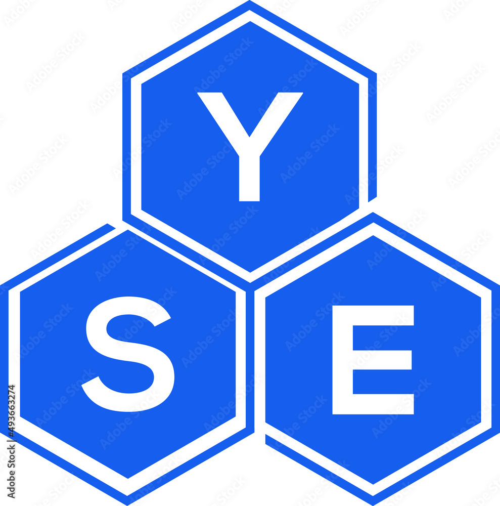 YSE letter logo design on White background. YSE creative initials letter logo concept. YSE letter design. YSE letter logo design on White background. YSE creative initials letter logo concept. YSE letter design.
