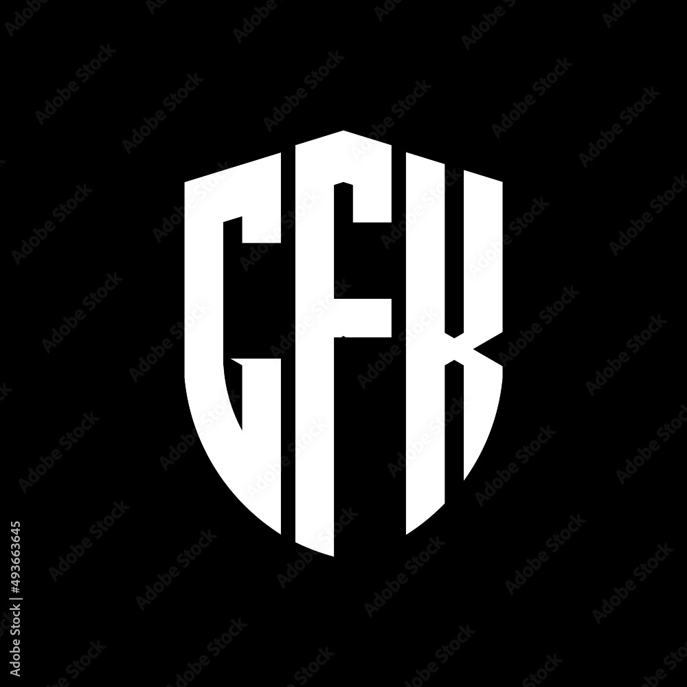 GFK letter logo design. GFK modern letter logo with black background